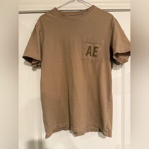 American Eagle Outfitters Men's Brown Pocket Tee